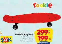 ROOKİE PLASTİK KAYKAY 58X12X12 CM ROOKİE PLASTİK KAYKAY 58X12X12 CM